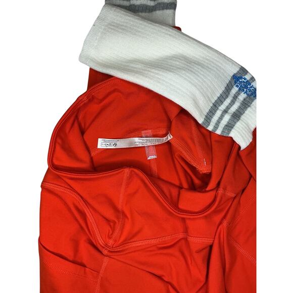 Free People Movement orange High-Rise 7/8 Leggings Sock Cuffs Size S NewWTags - Picture 6 of 10